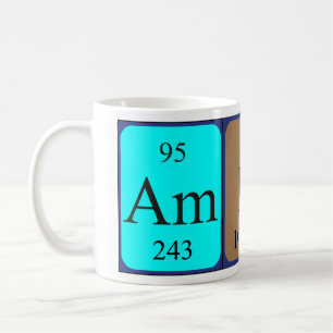 Amber periodic table name mug