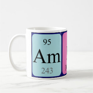 Amber periodic table name mug