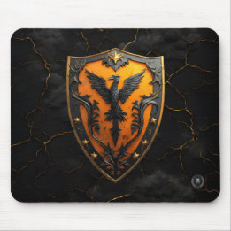 Amber Phoenix Firebird Gaming Mouse Pad