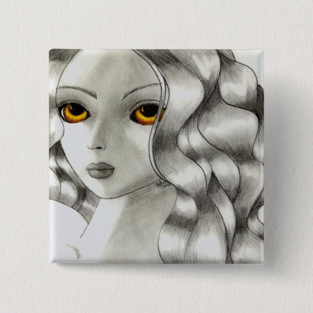 Amber Pinback Button (Front)