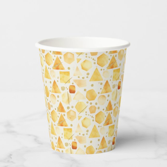 Amber Prism Mosaic Paper Cups (Front)