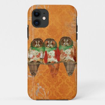 Amber Rose Owls  Iphone Case by Greyszoo at Zazzle