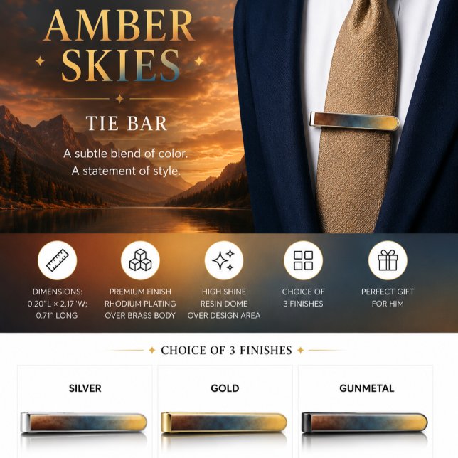 Amber Skies Gold Finish Tie Bar (Creator Uploaded)