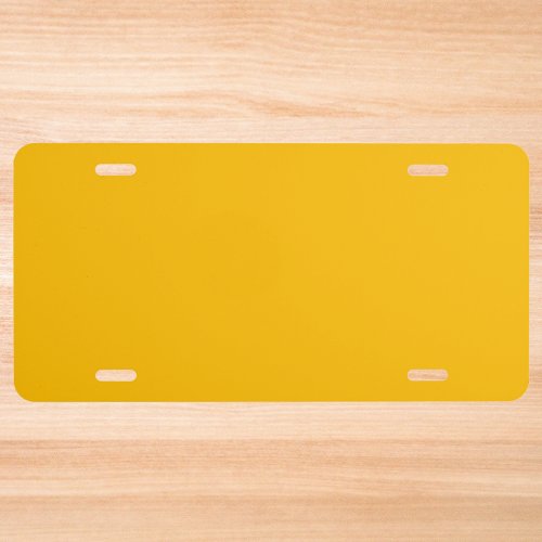 Amber Solid Color  License Plate