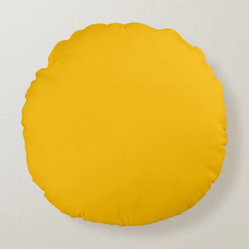 Amber Solid Color Round Pillow