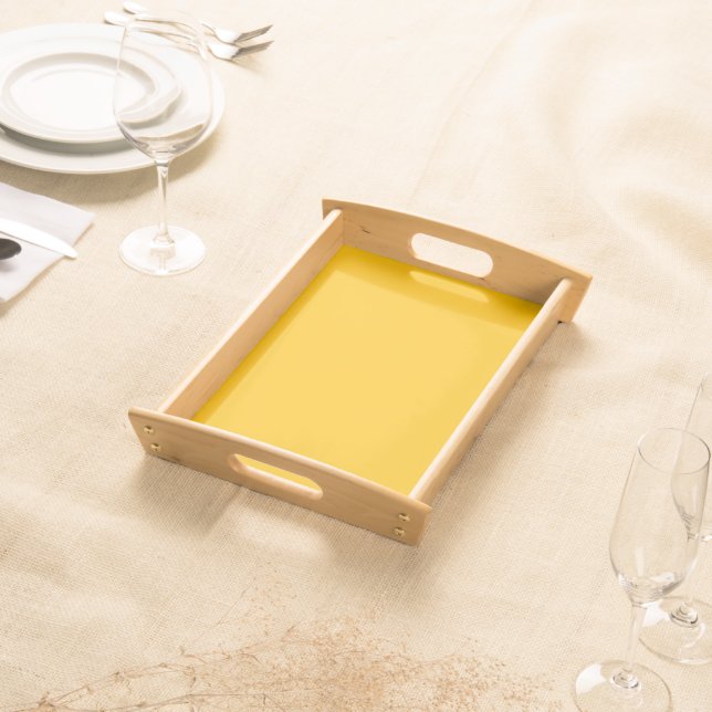 Amber	 (solid color)  serving tray (Front)