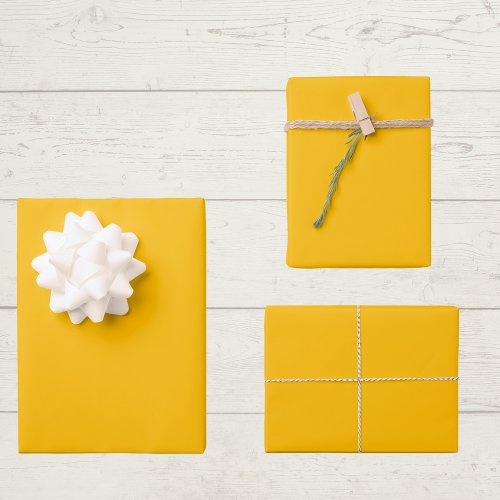 Amber Solid Color  Wrapping Paper Sheets