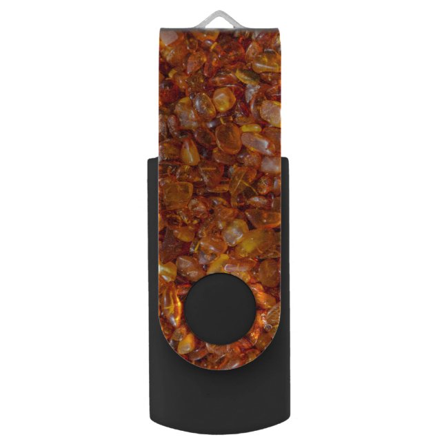 Amber stones flash drive (Front Vertical)