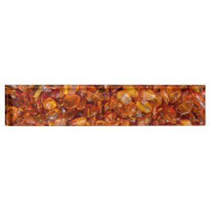 Amber stones nameplate