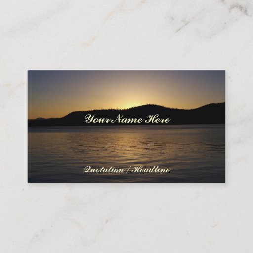 Customizable Amber Sunset Business Cards