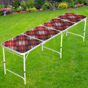 Amber Sunset Plaid Beer Pong Table