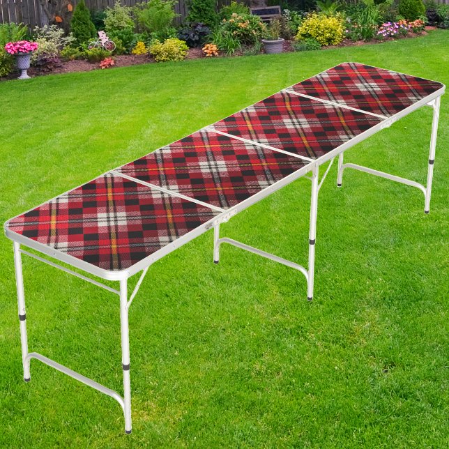 Amber Sunset Plaid Beer Pong Table (Creator Uploaded)