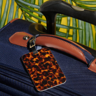 Amber Tortoise Shell Luggage Tag