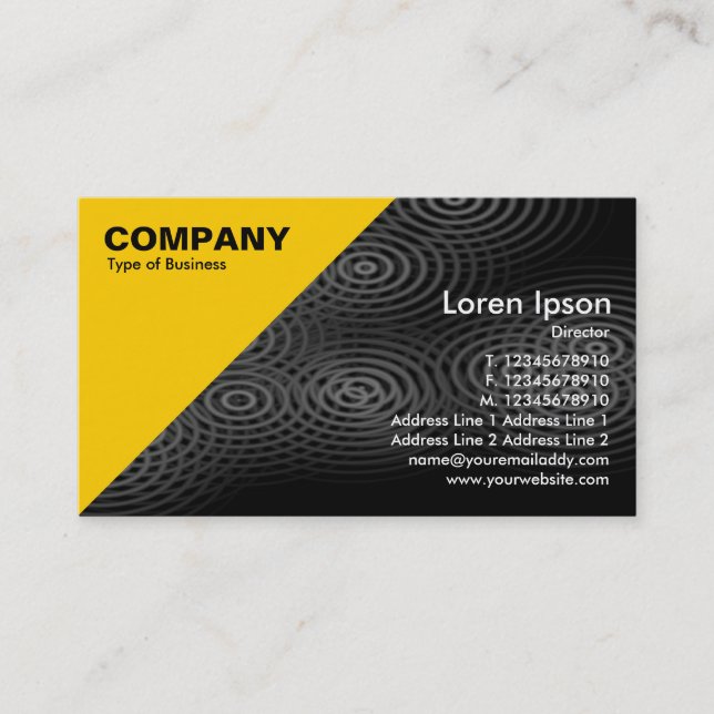 Amber Triangular Corner - Electric Rain Gray Business Card (Front)