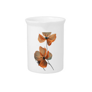 Amber Whisper Petals in the Dark Quiet Bloom Ember Beverage Pitcher