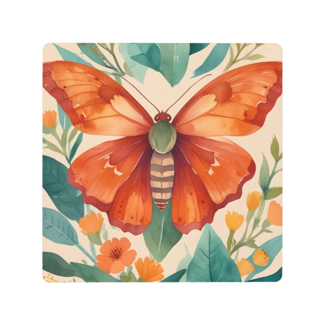 Amber Wings Metal Print (Front)