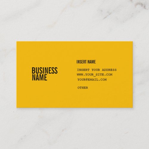 Amber With Columns Condensed Fonts Business Card