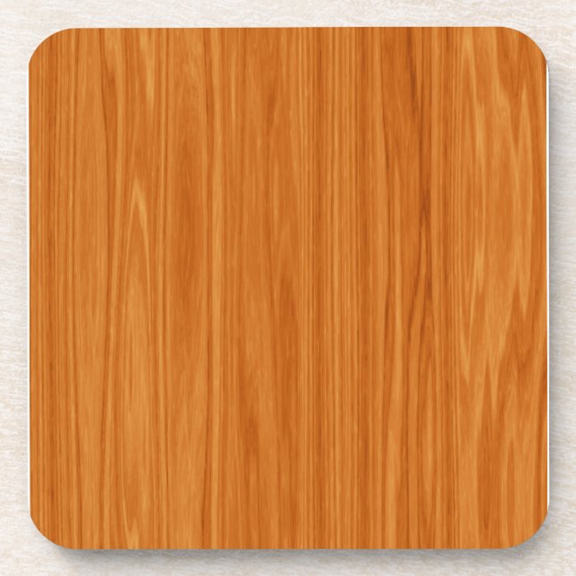 Amber Wood Grain Drink Coaster (Front)