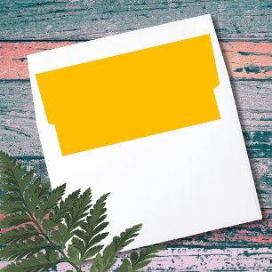 Amber Yellow warmth for golden celebrations Envelope Liner