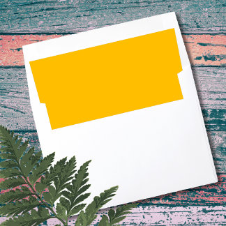 Amber Yellow warmth for golden celebrations Envelope Liner
