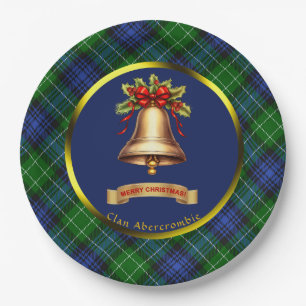 Ambercrombie Tartan Personalized Christmas Paper Plates