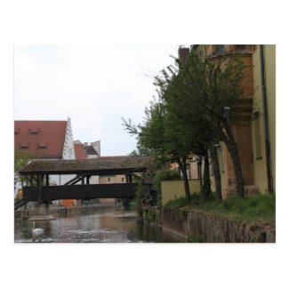 Amberg, Bridge over River Vils Postcard
