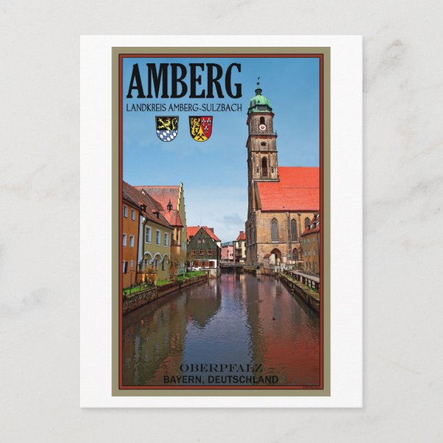 Amberg - Vils River Postcard (Front)