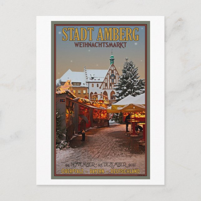 Amberg Weihnachtsmarkt Postcard (Front)