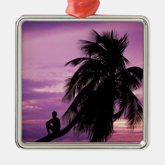 Ambergris Caye, Belize, Central America. Metal Ornament (Front)