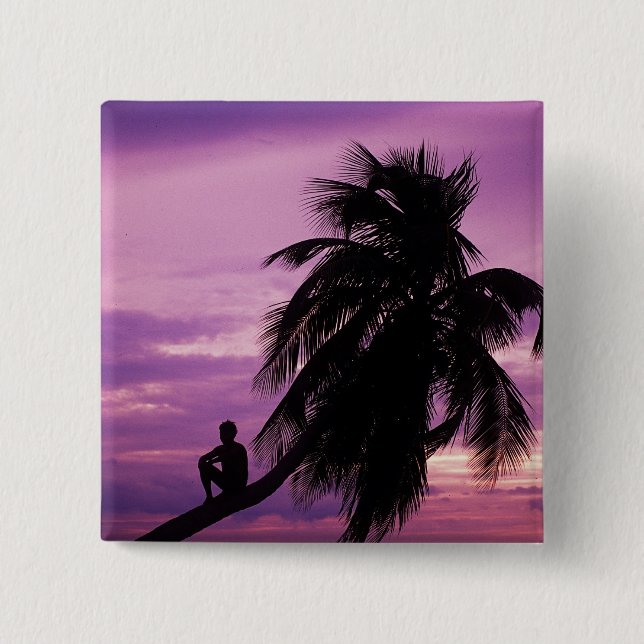 Ambergris Caye, Belize, Central America. Pinback Button (Front)