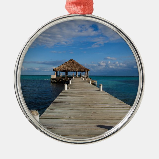 Ambergris Caye Belize Metal Ornament (Front)