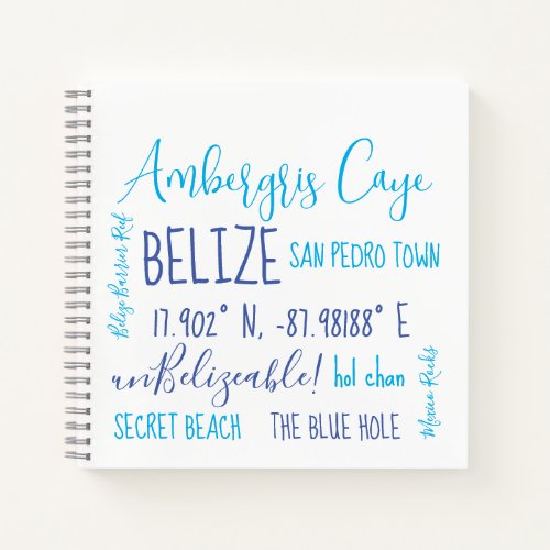 Ambergris Caye Belize  Notebook