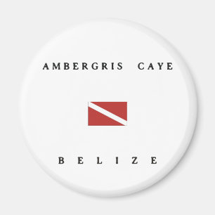 Ambergris Caye Belize Scuba Dive Flag Magnet