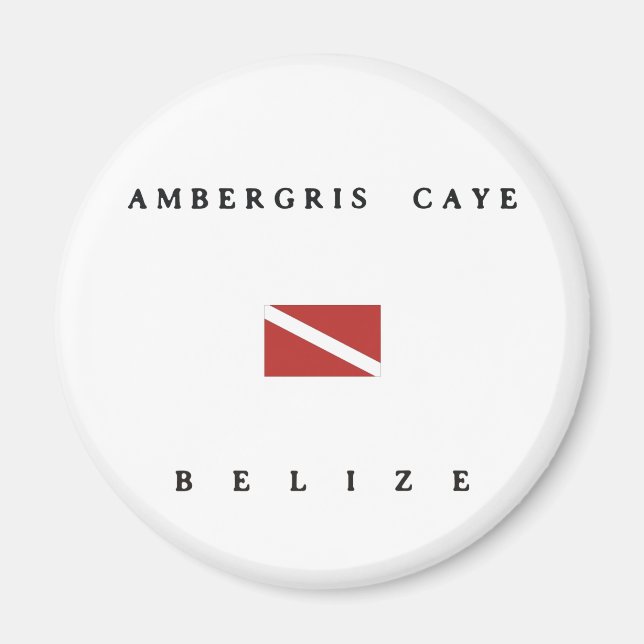 Ambergris Caye Belize Scuba Dive Flag Magnet (Front)