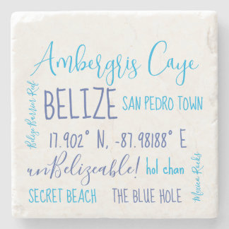 Ambergris Caye Belize  Stone Coaster