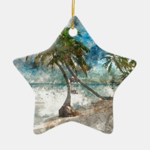 Ambergris Caye Belize Travel Destination Ceramic Ornament