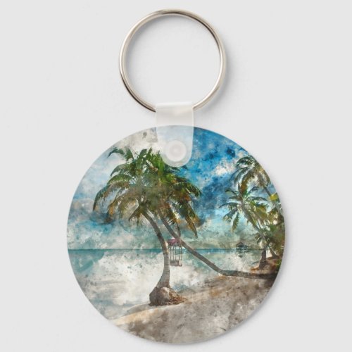 Ambergris Caye Belize Travel Destination Keychain