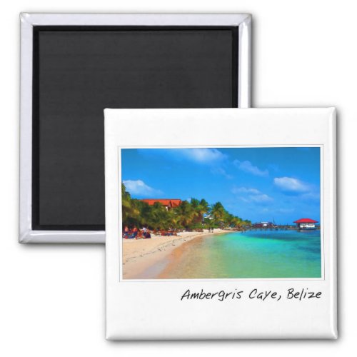 Ambergris Caye Belize Travel Destination Magnet