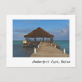 Ambergris Caye Belize Travel Destination Postcard by bbourdages at Zazzle