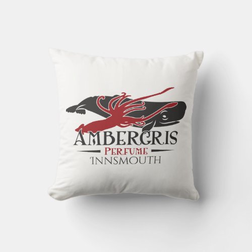 Ambergris Sperm Whale Perfume Innsmouth Throw Pillow