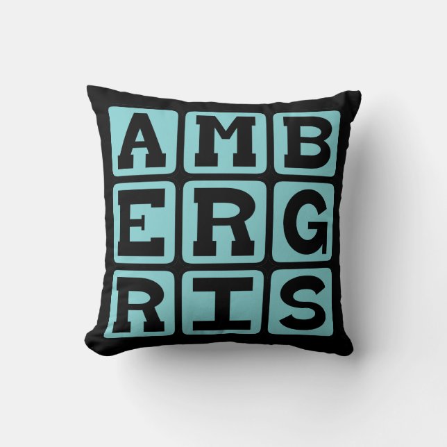 Ambergris, Whale Vomit Throw Pillow (Front)