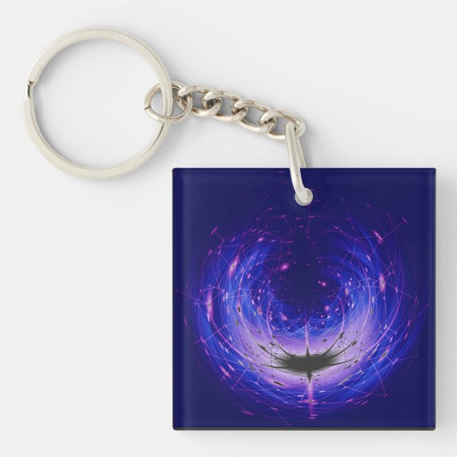 Amberlight Cold Blue Polar Flare Keychain (Front)