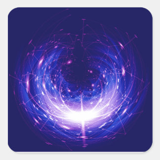 Amberlight Cold Blue Polar Flare Square Sticker