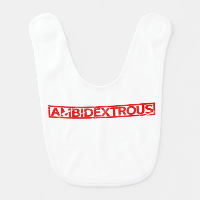 Ambidextrous Stamp Baby Bib (Front)