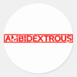 Ambidextrous Stamp Classic Round Sticker