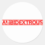 Ambidextrous Stamp Classic Round Sticker