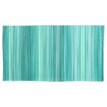 Ambient #5 Teal  Original Modern Stripped Pattern Pillowcase by Lonestardesigns2020 at Zazzle