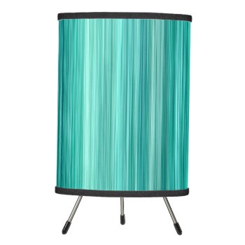 Ambient #5 Teal  Original Modern Stripped Pattern Tripod Lamp by Lonestardesigns2020 at Zazzle