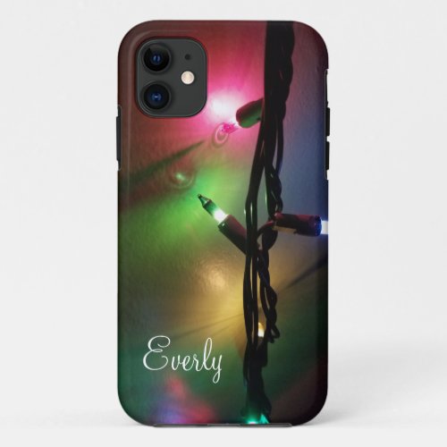 Ambient twinkle lights with name iPhone 11 case