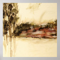 Ambiguous, Abstract Landscape Art Drips Painting Poster